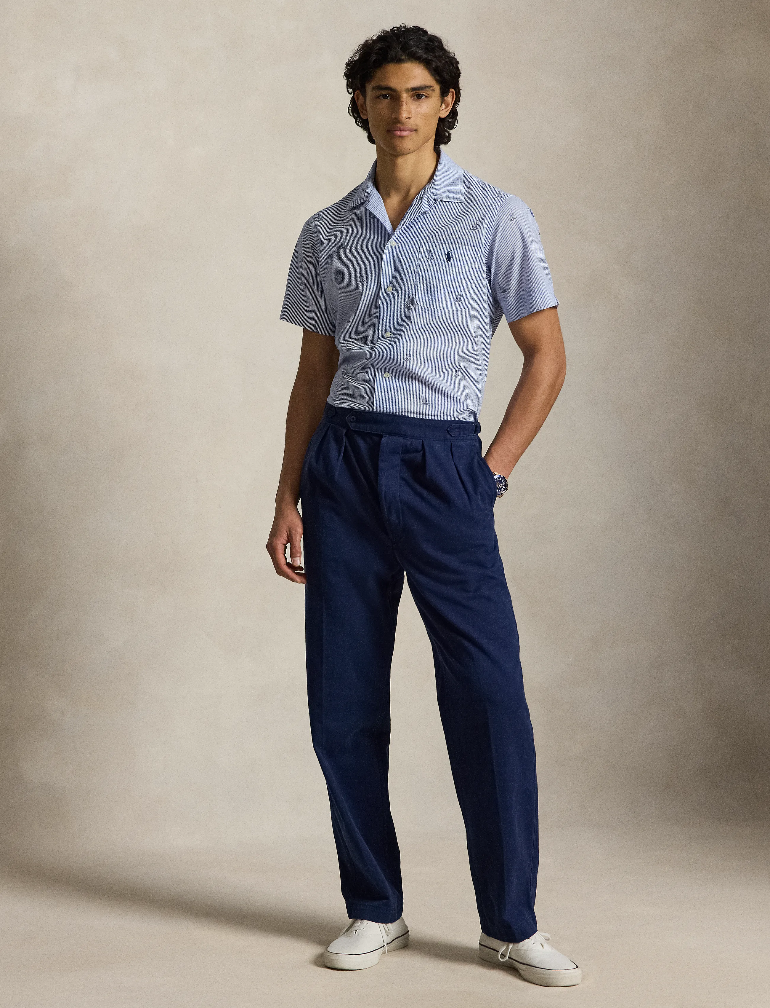 Polo Ralph Lauren - Classic Fit Sailboat Seersucker Shirt - 2654 sailboat on - 4