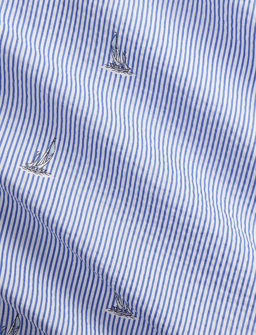 Polo Ralph Lauren - Classic Fit Sailboat Seersucker Shirt - kurzarmhemden - 2654 sailboat on - 5