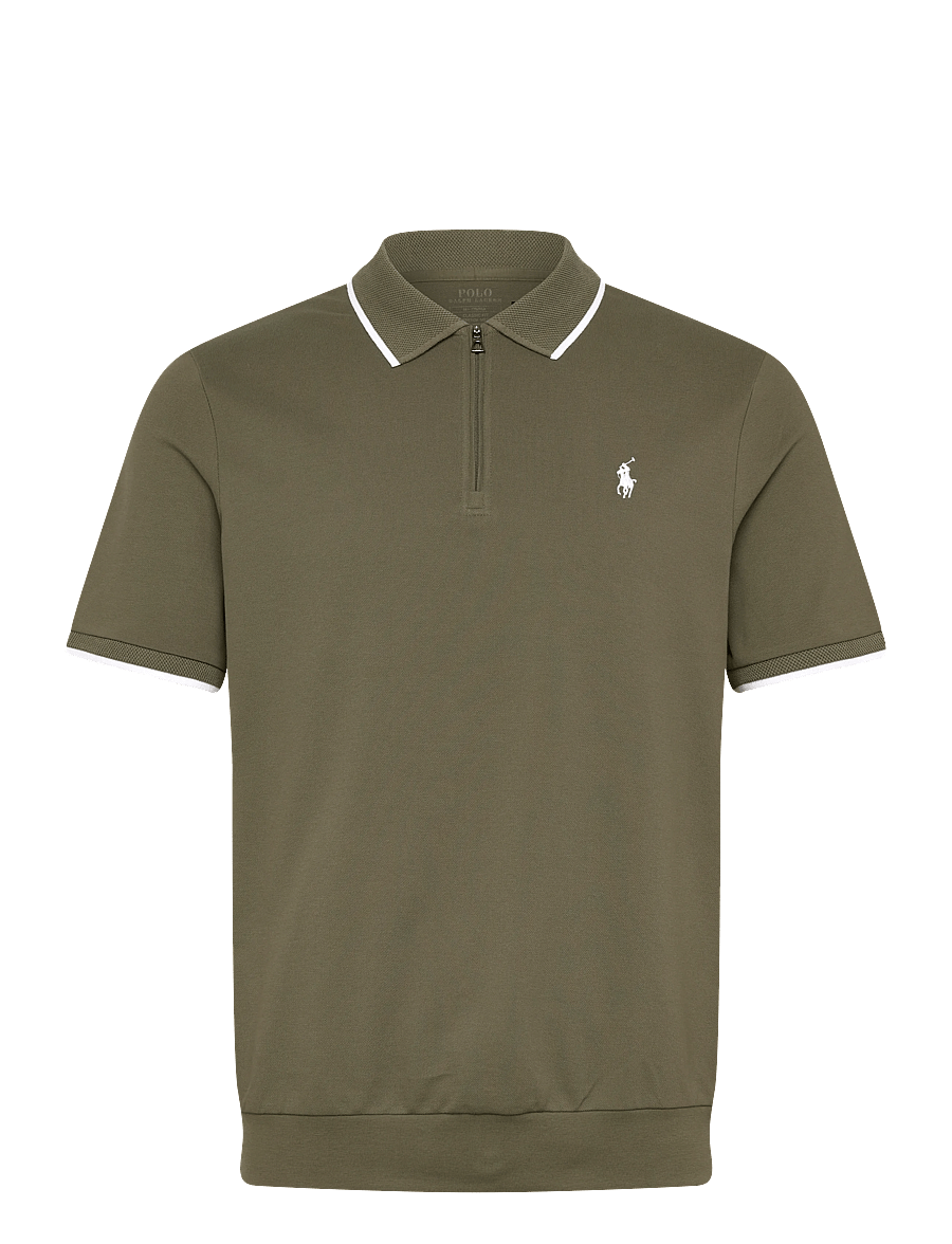 Polo Ralph Lauren - 30/1 STRETCH MESH-KNT-POLO - kortærmede poloer - cruise olive/c173 - 0