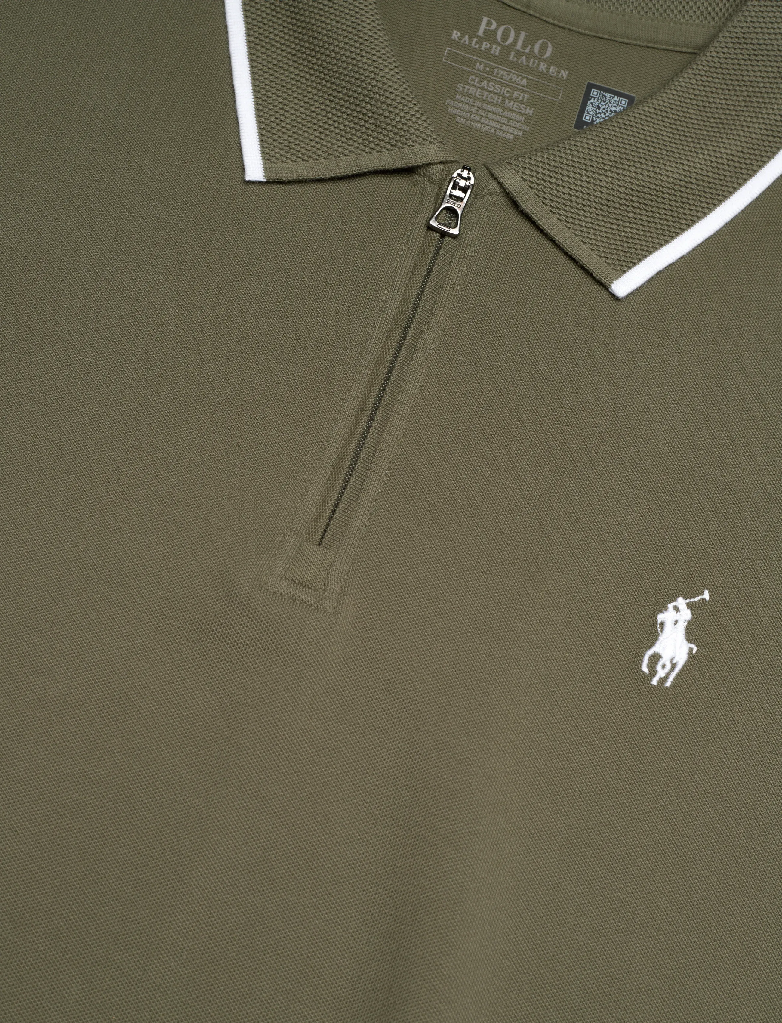 Polo Ralph Lauren - Classic Fit Stretch Mesh Zip Polo Shirt - kortærmede poloer - cruise olive/c173 - 2
