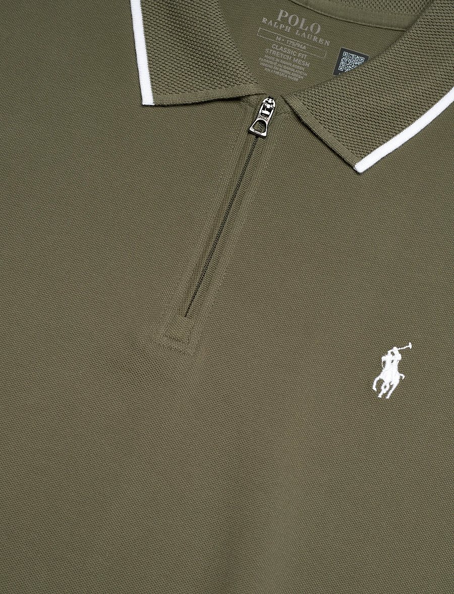 Polo Ralph Lauren - 30/1 STRETCH MESH-KNT-POLO - kortærmede poloer - cruise olive/c173 - 2