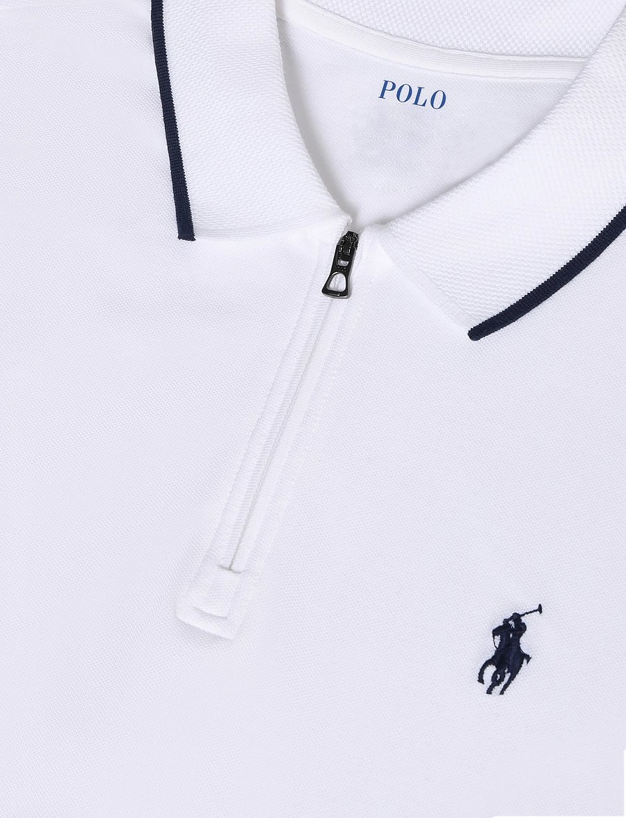Polo Ralph Lauren - Classic Fit Stretch Mesh Zip Polo Shirt - kurzärmelig - white/c7927 - 2