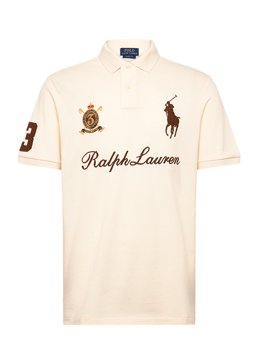 Polo Ralph Lauren - Classic Fit Big Pony Mesh Polo Shirt - kurzärmelig - guide cream - 0