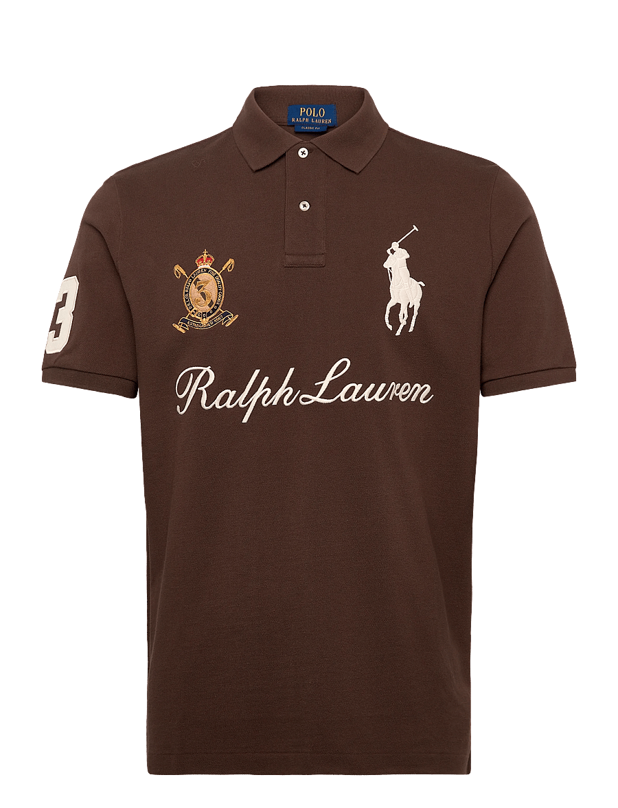 Polo Ralph Lauren - Classic Fit Big Pony Mesh Polo Shirt - kurzärmelig - nutmeg brown - 0