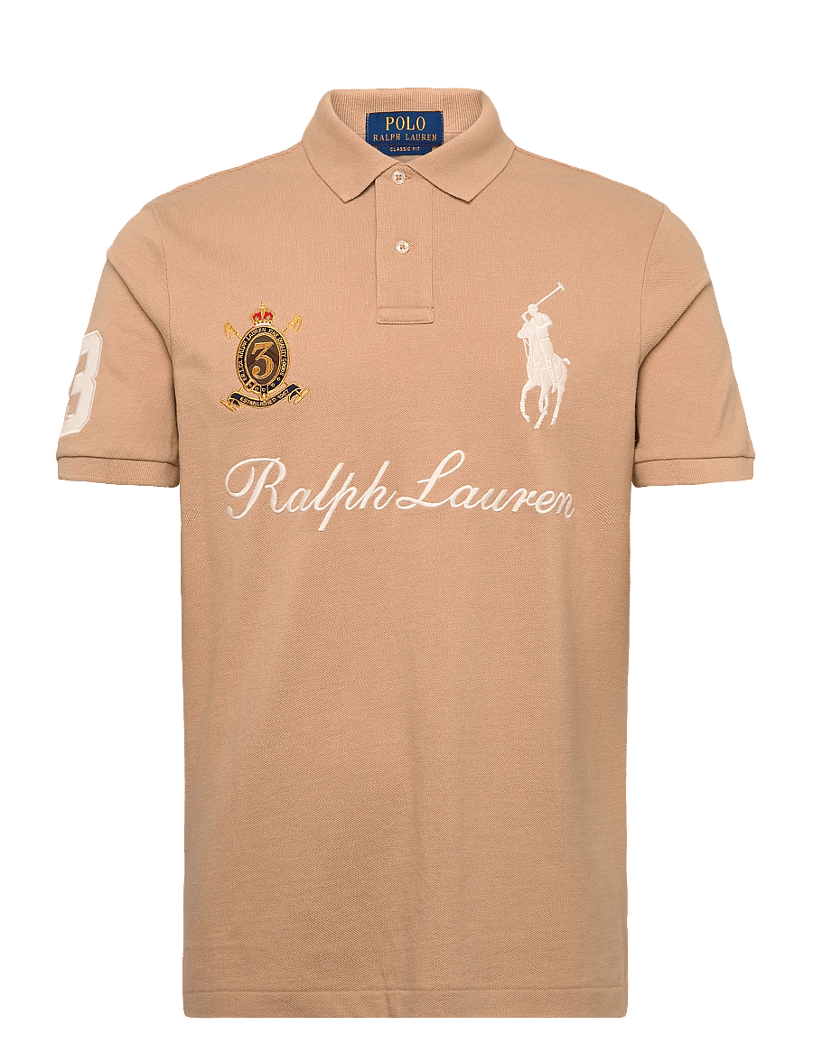 Polo Ralph Lauren - Classic Fit Big Pony Mesh Polo Shirt - kurzärmelig - vintage khaki - 0