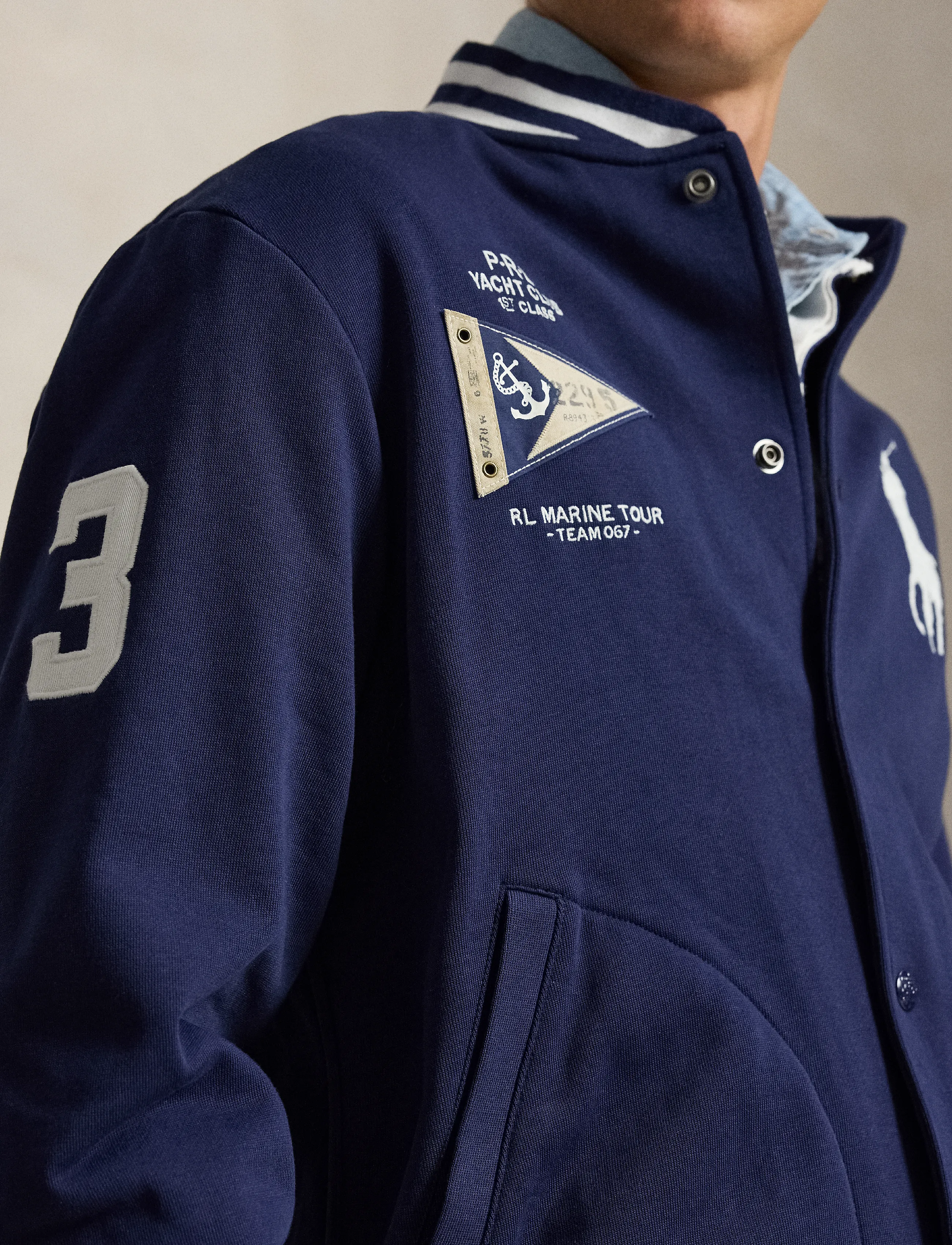 Big Pony Fleece Baseball Jacket 5