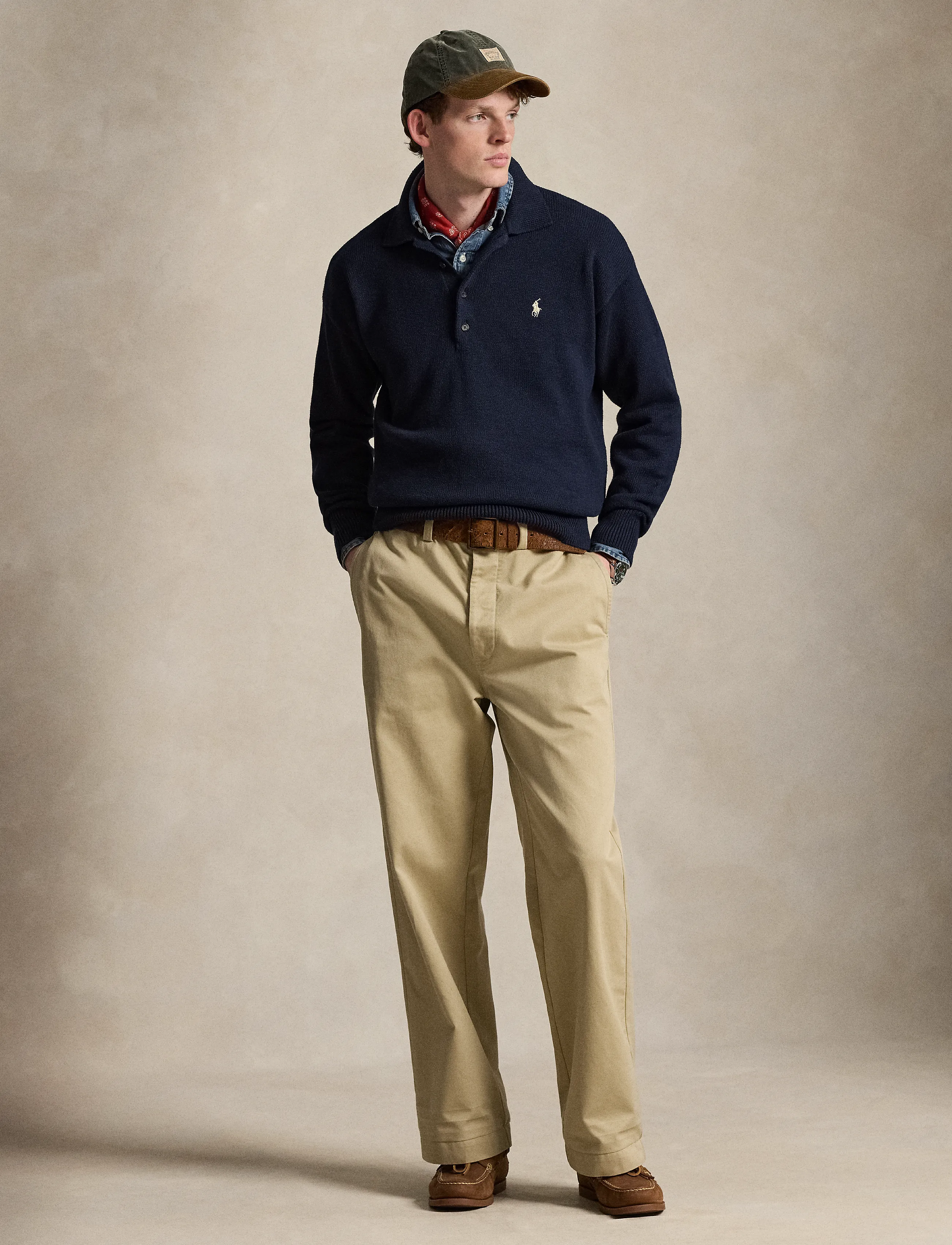 Polo Ralph Lauren - Relaxed Fit Flag Cotton Sweater - navy combo - 3