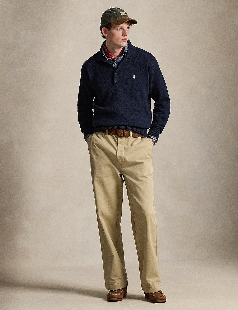 Polo Ralph Lauren - Relaxed Fit Flag Cotton Sweater - navy combo - 3