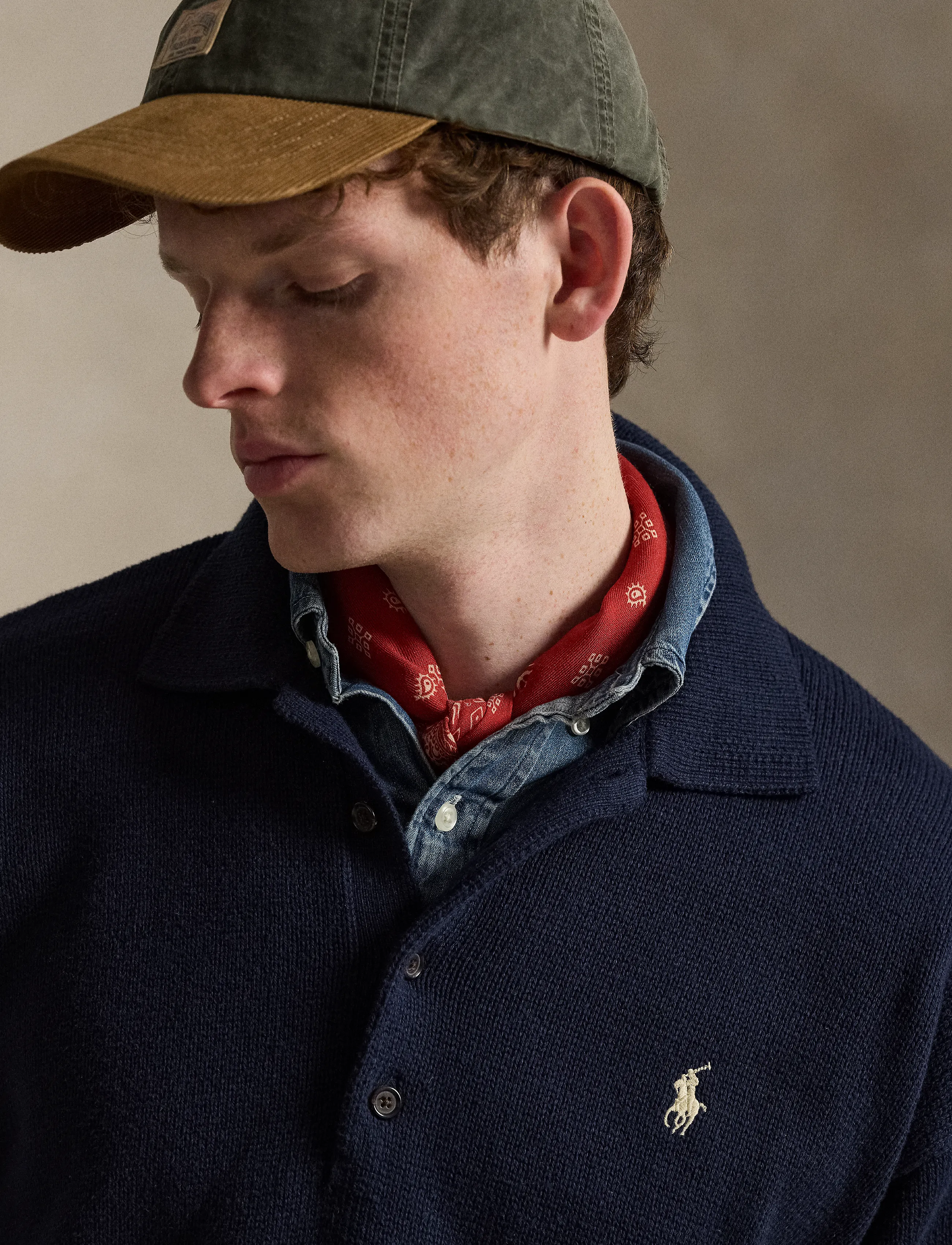 Polo Ralph Lauren - Relaxed Fit Flag Cotton Sweater - navy combo - 4