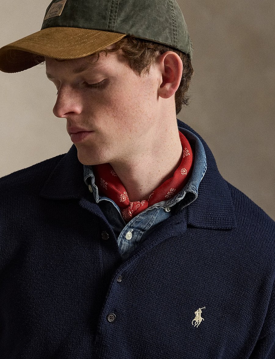 Polo Ralph Lauren - Relaxed Fit Flag Cotton Sweater - navy combo - 4