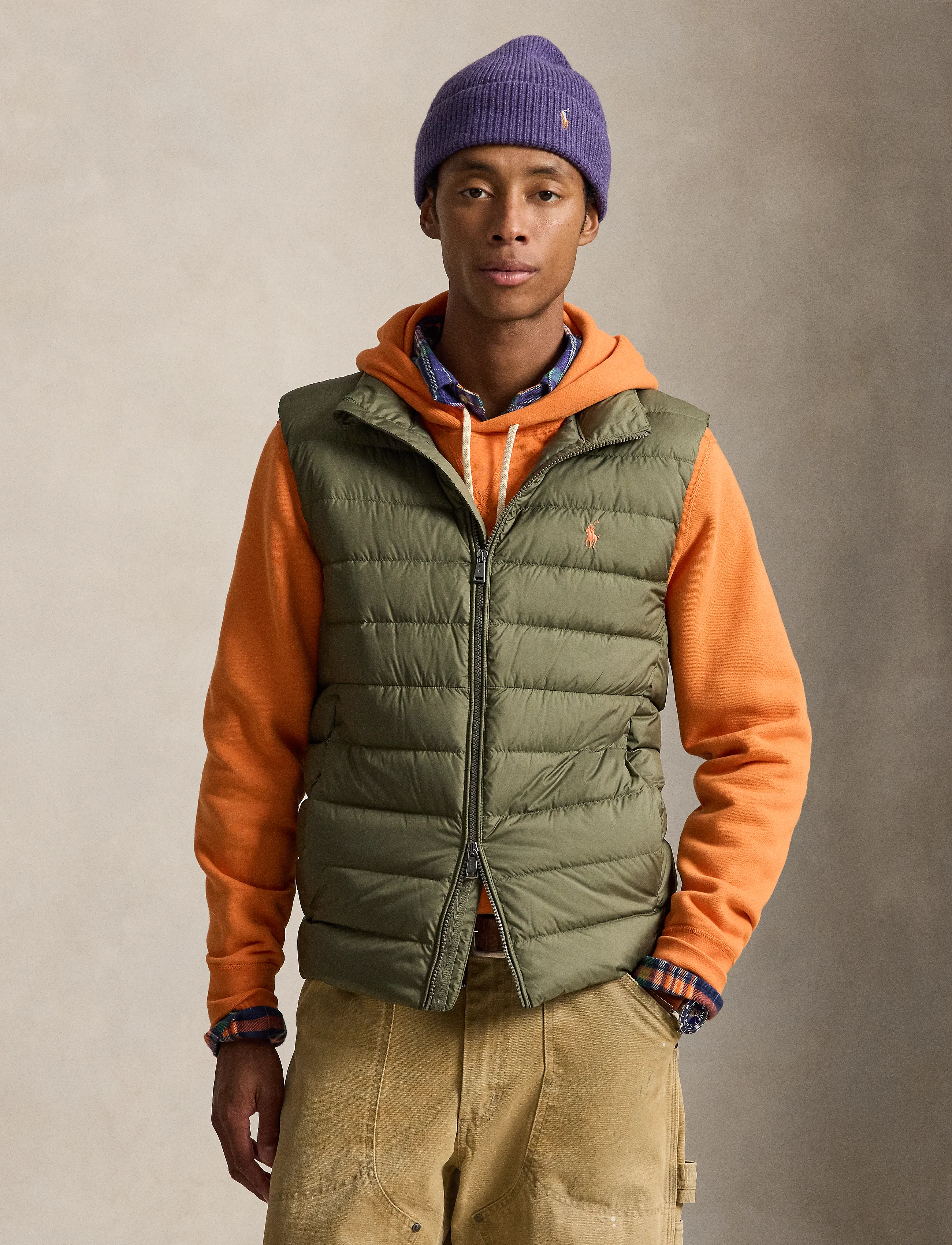 Polo Ralph Lauren The Colden Packable Down Vest - Ytterkläder - CRUISE OLIVE / khaki/green