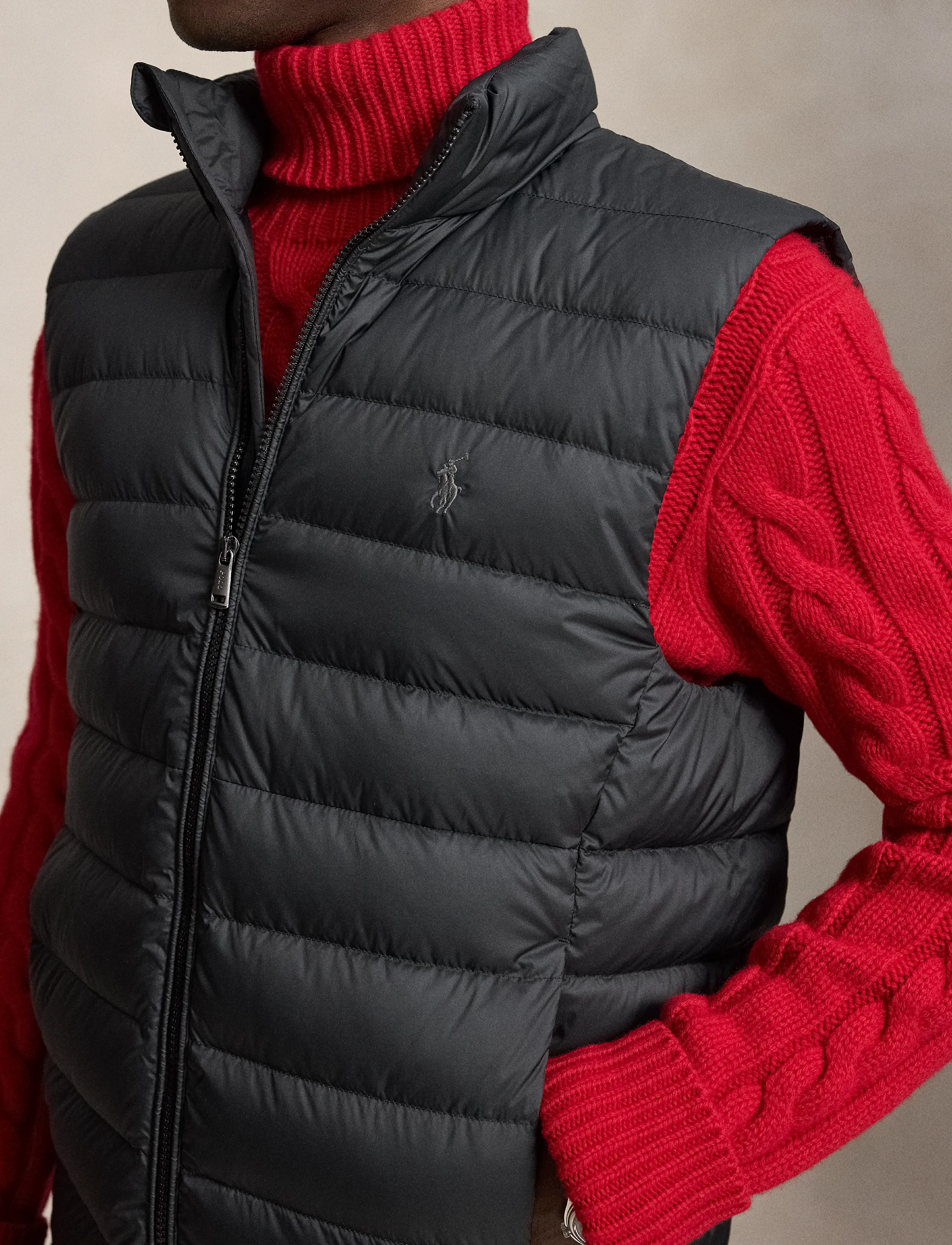 Polo Ralph Lauren - MATTE PERPETUAL-WVN-VEST - vestes - polo black - 3