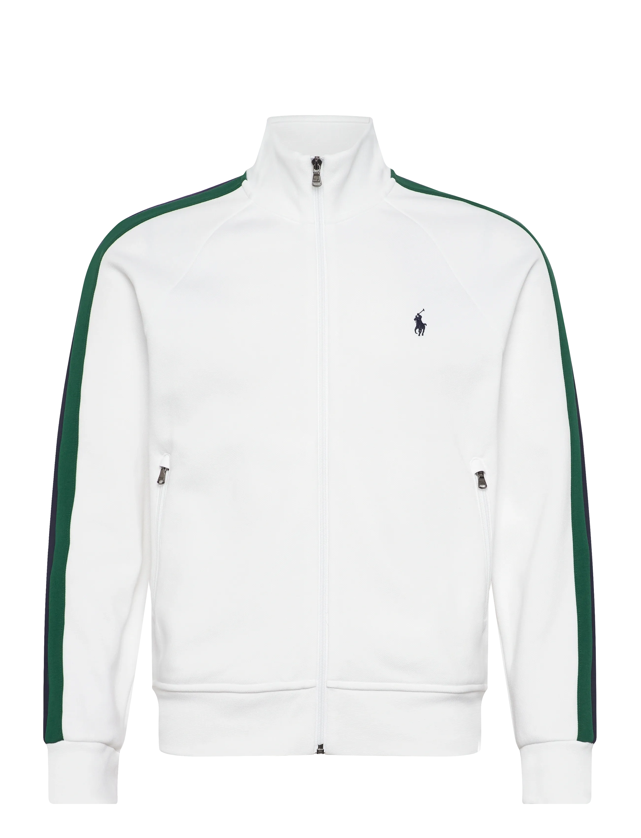 Polo Ralph Lauren Double-Knit Track Jacket, S, White, Sweatshirts & Hættetrøjer > Sweatshirts, Herre