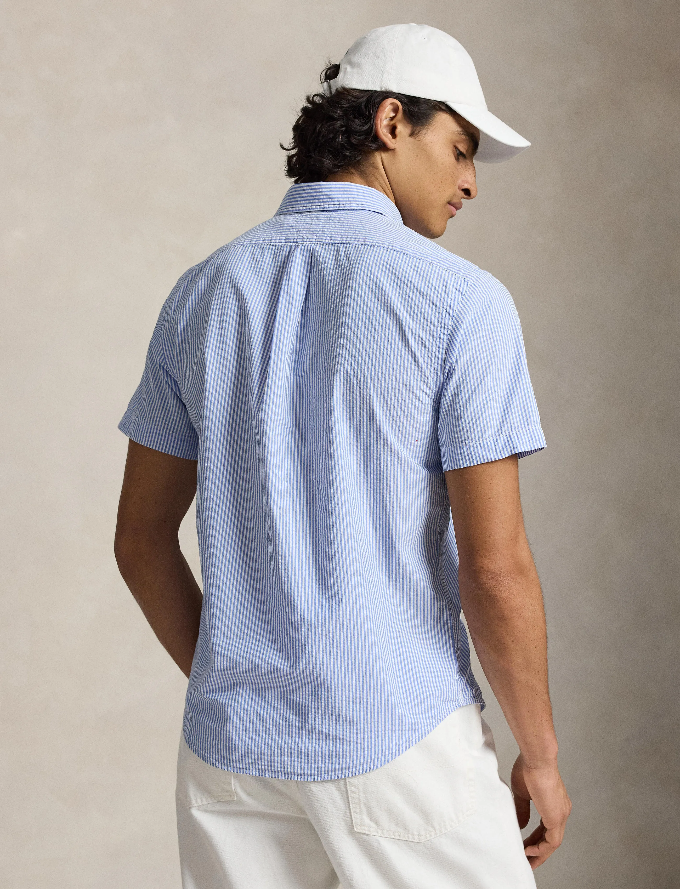 Polo Ralph Lauren - Y/D SEERSUCKER-WVN-SHIRT - stribede skjorter - 7310a blue/white - 3