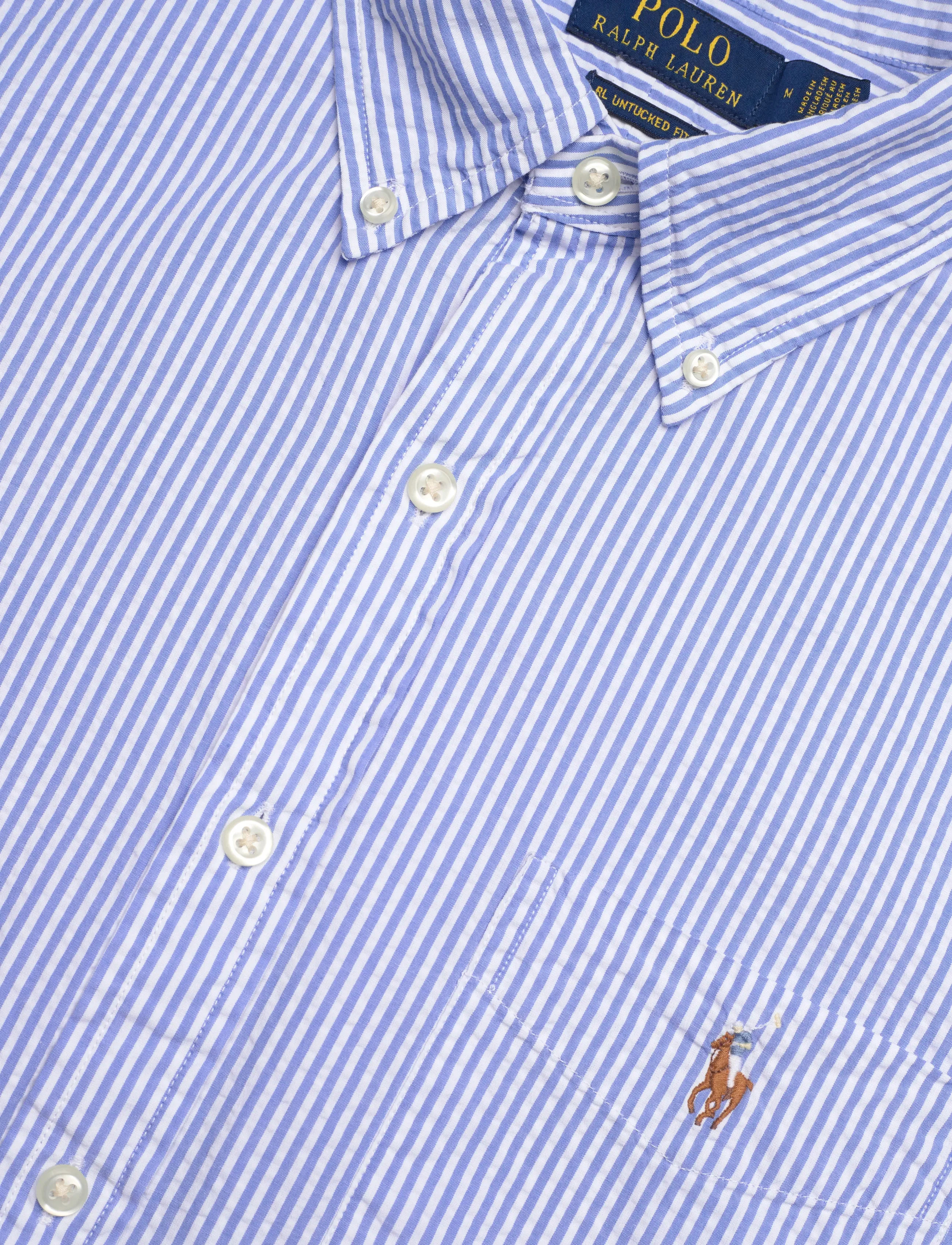 Polo Ralph Lauren - Y/D SEERSUCKER-WVN-SHIRT - stribede skjorter - 7310a blue/white - 5