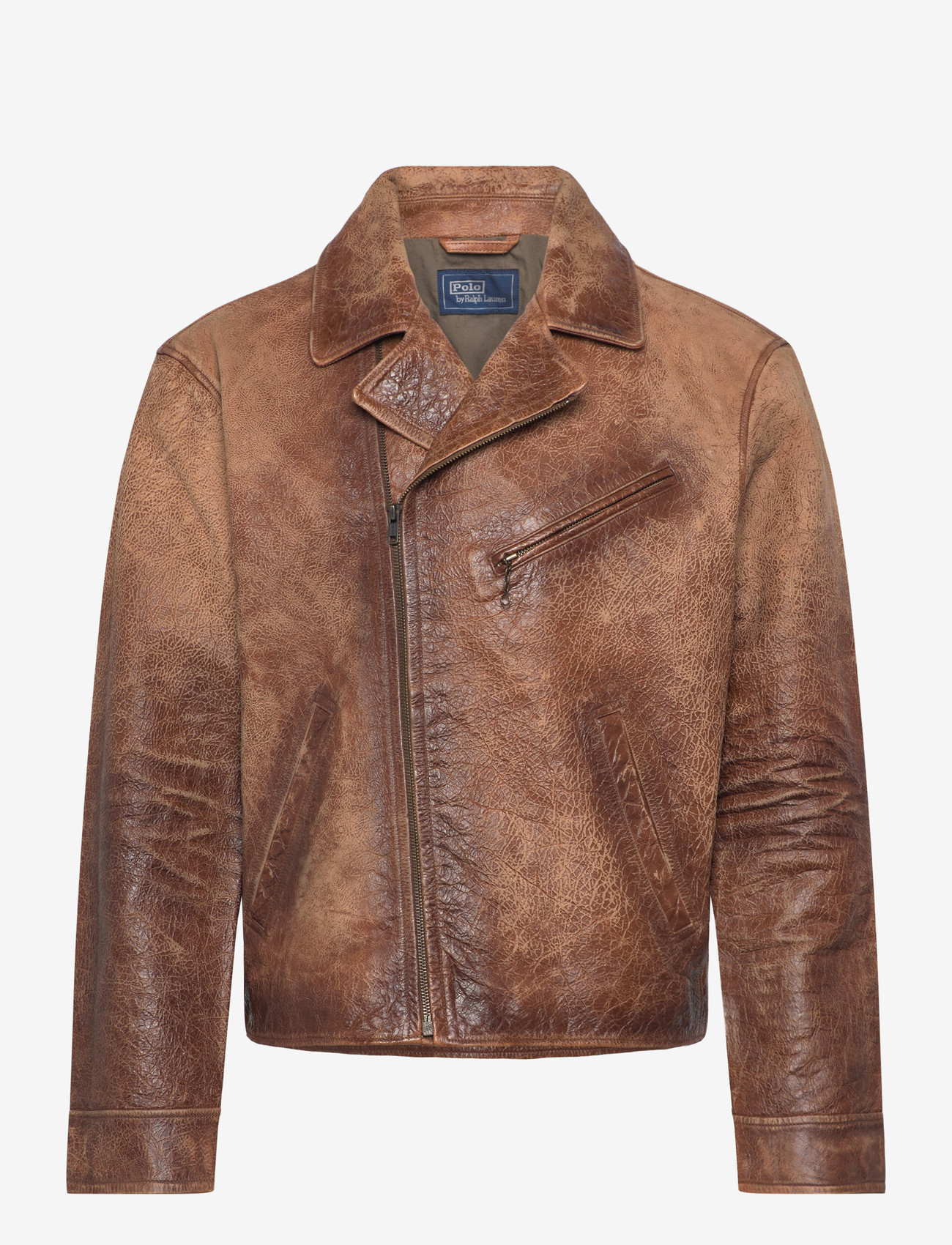 Polo Ralph Lauren - Leather Newsboy Jacket - lentejassen - brown x - 0
