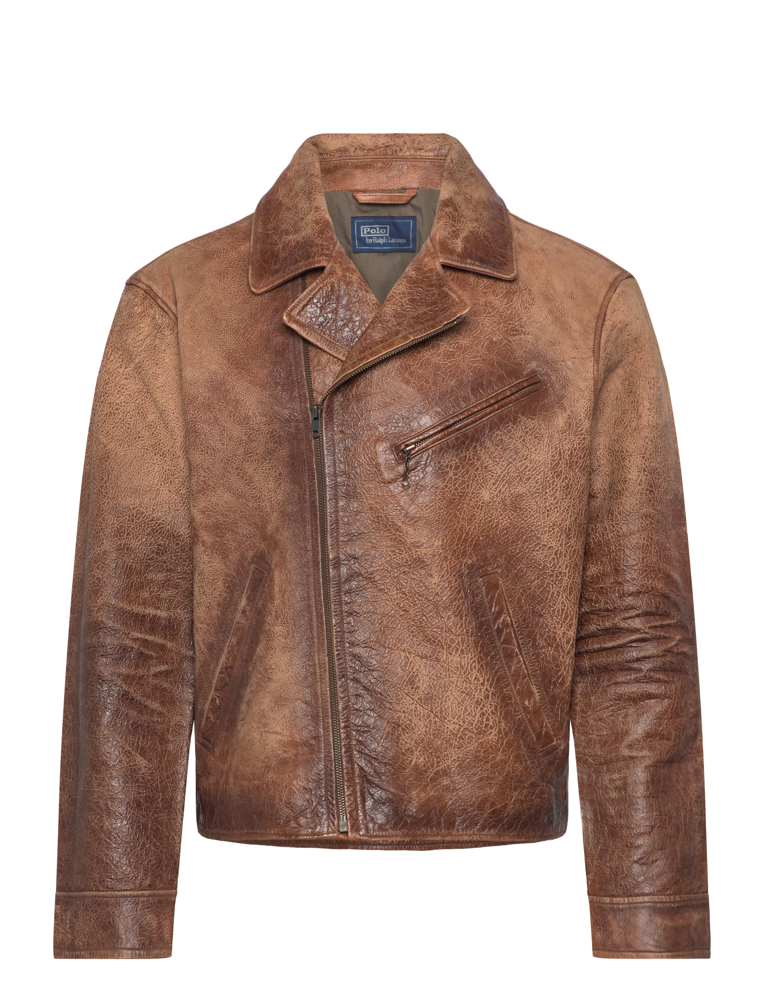 Polo Ralph Lauren Leather Newsboy Jacket - Lederjacken - BROWN X / brown