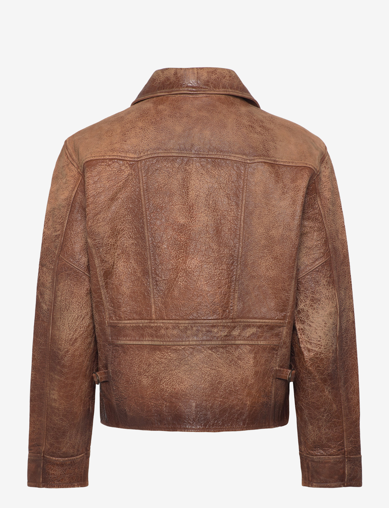 Polo Ralph Lauren - Leather Newsboy Jacket - lentejassen - brown x - 1