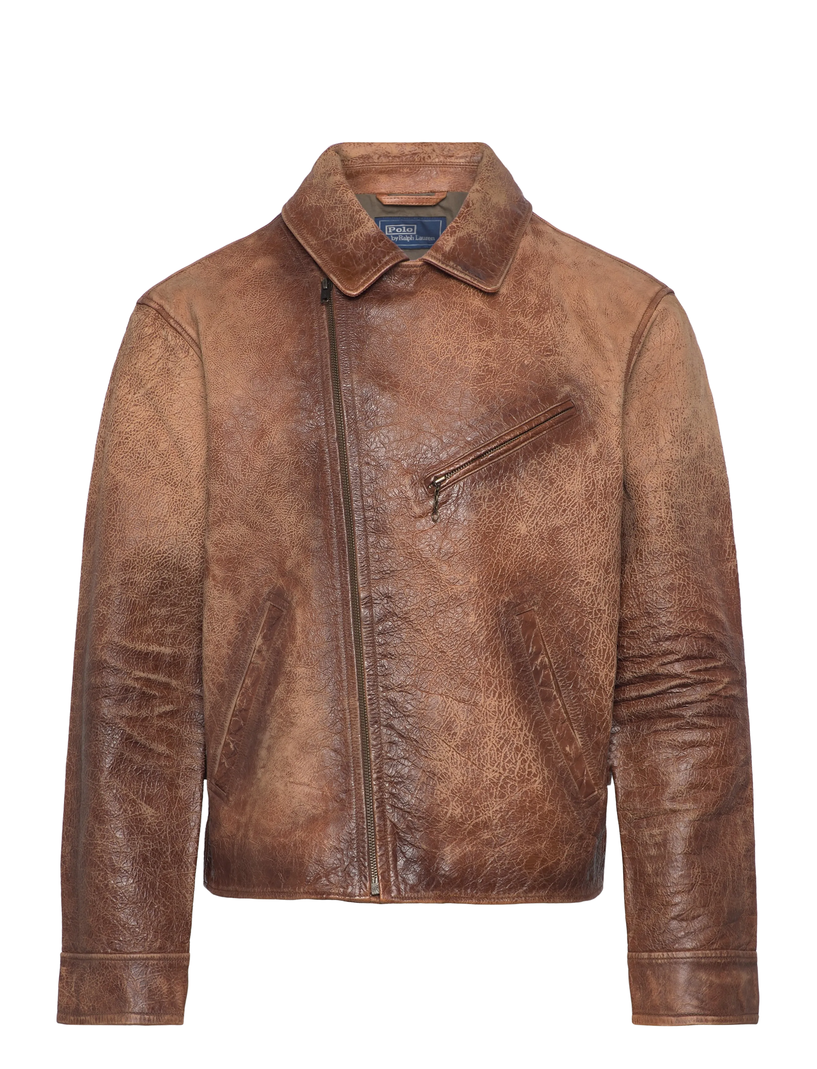 Polo Ralph Lauren - Leather Newsboy Jacket - forårsjakker - brown x - 2