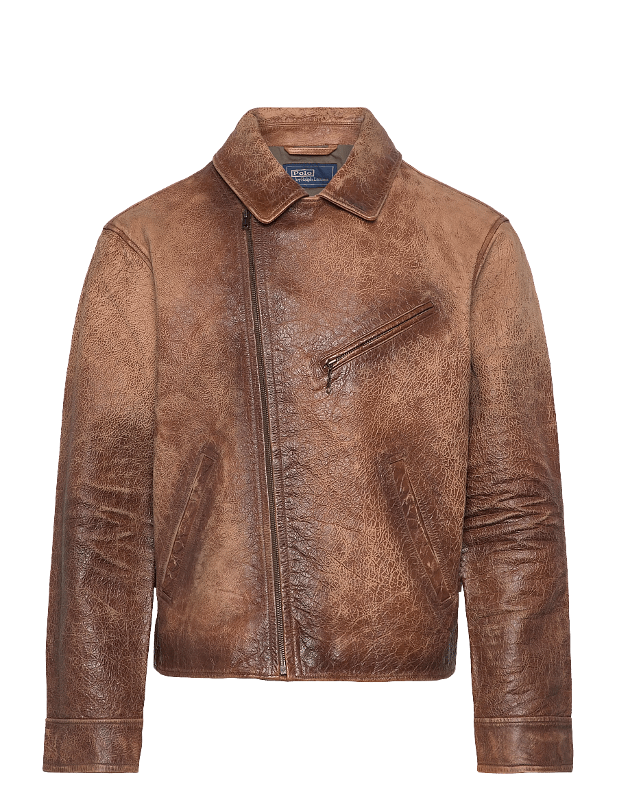 Polo Ralph Lauren - Leather Newsboy Jacket - frühlingsjacken - brown x - 2