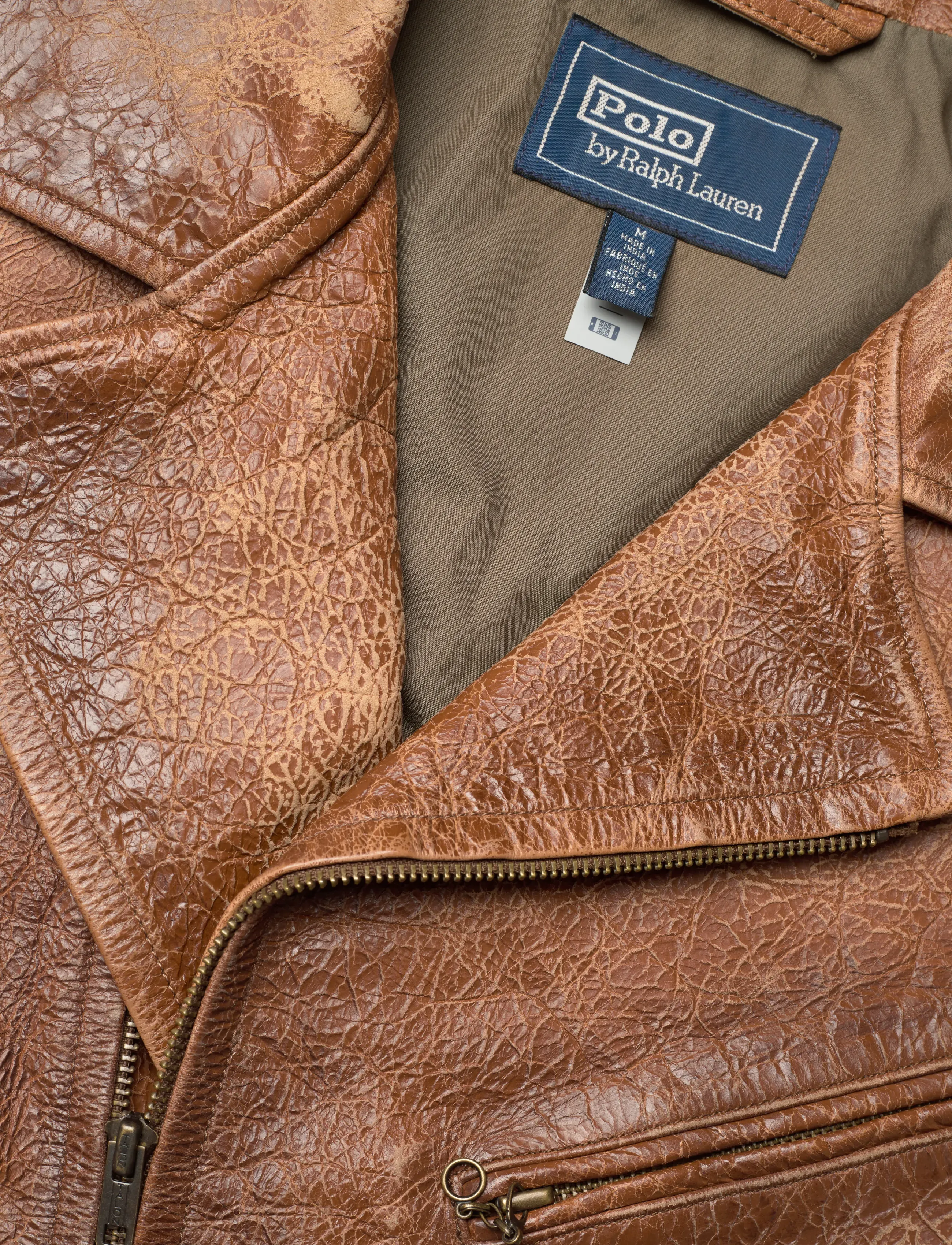 Polo Ralph Lauren - Leather Newsboy Jacket - forårsjakker - brown x - 3