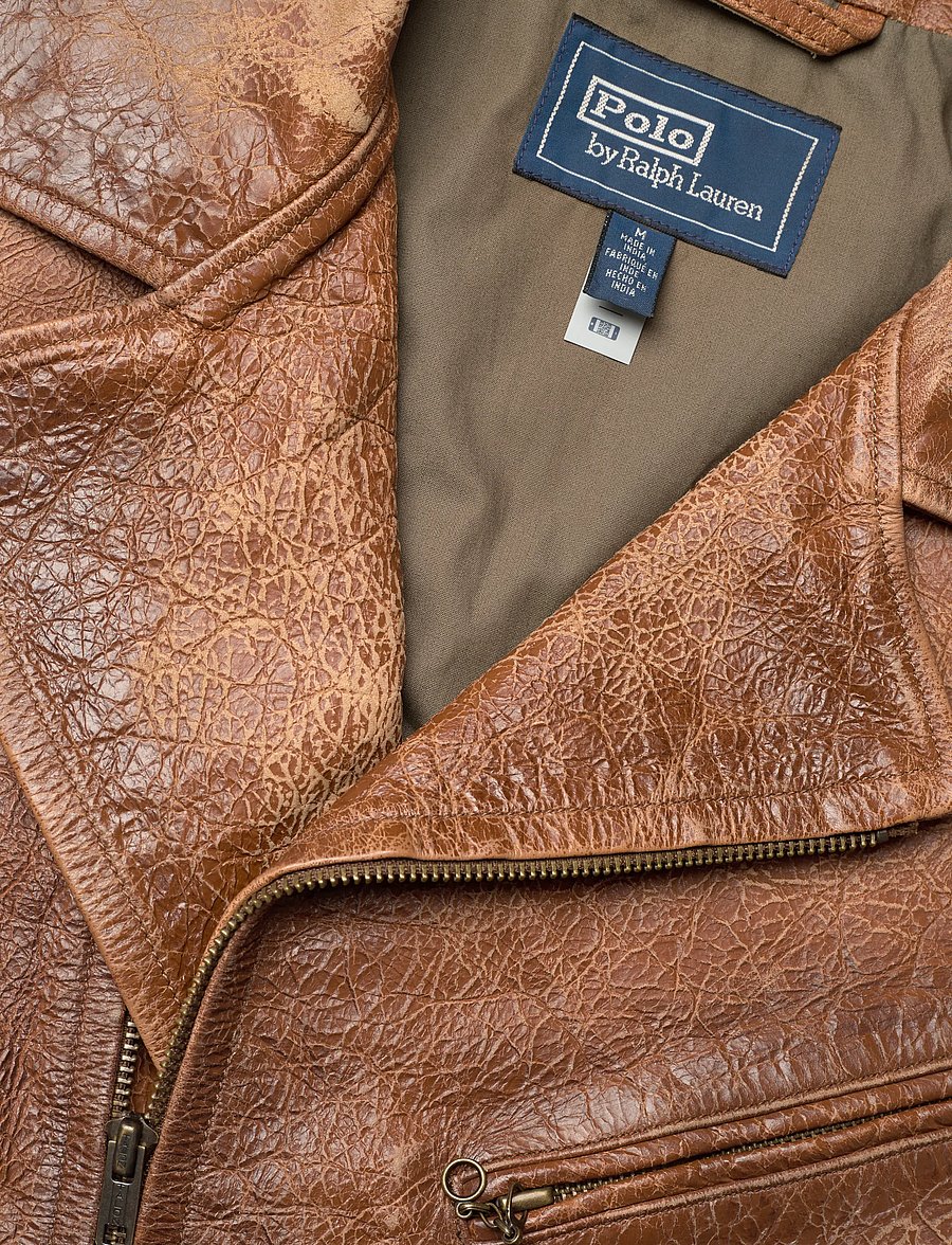 Polo Ralph Lauren - Leather Newsboy Jacket - frühlingsjacken - brown x - 3