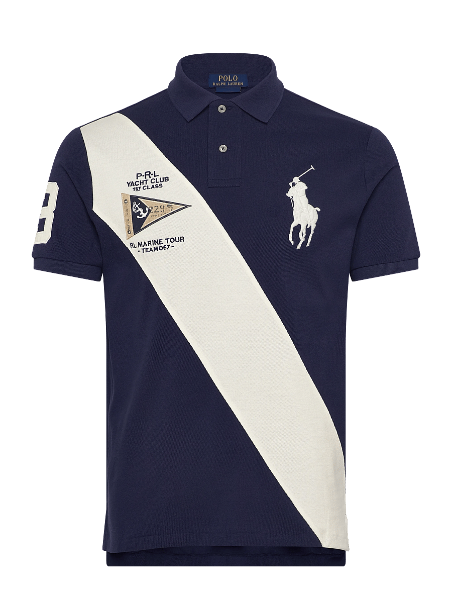 Polo Ralph Lauren - Custom Slim Fit Big Pony Mesh Polo Shirt - lühikeste varrukatega polod - newport navy/nevi - 0