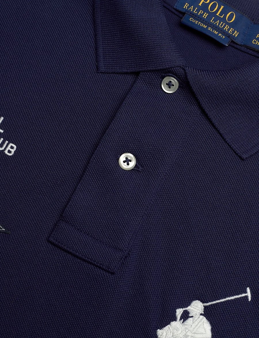 Polo Ralph Lauren - Custom Slim Fit Big Pony Polo Shirt - kortærmede poloer - newport navy - 3
