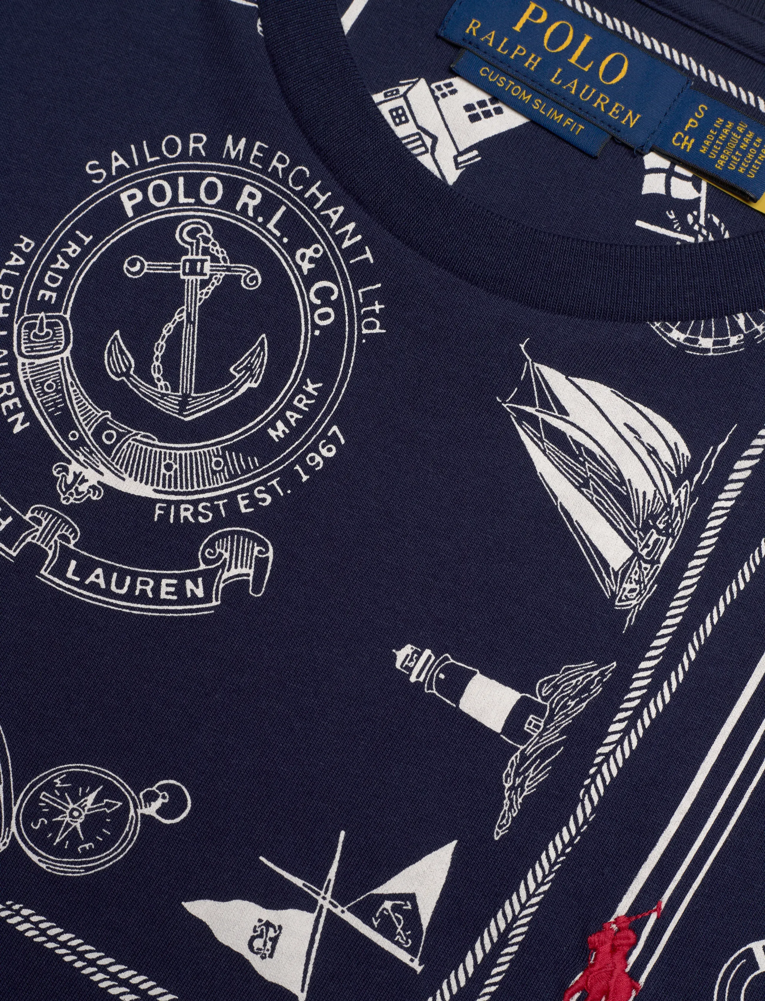 Polo Ralph Lauren - 26/1 PRINTED JERSEY-KNT-T-SHIRT - kurzärmelig - naut bndna ptchwr - 2