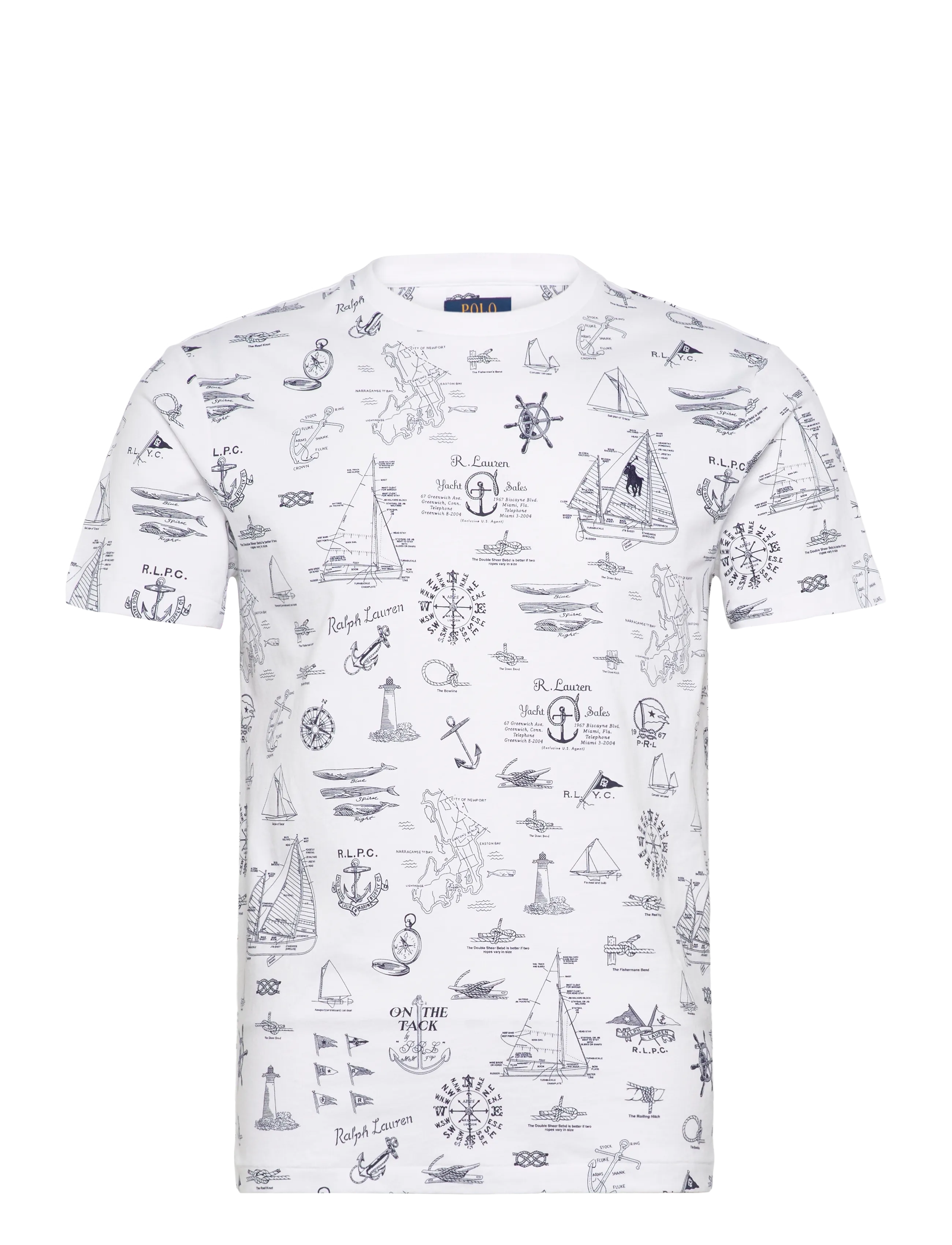 Polo Ralph Lauren 26/1 PRINTED JERSEY-KNT-T-SHIRT - T-shirts - SEAWARD BOUND-WHI / white