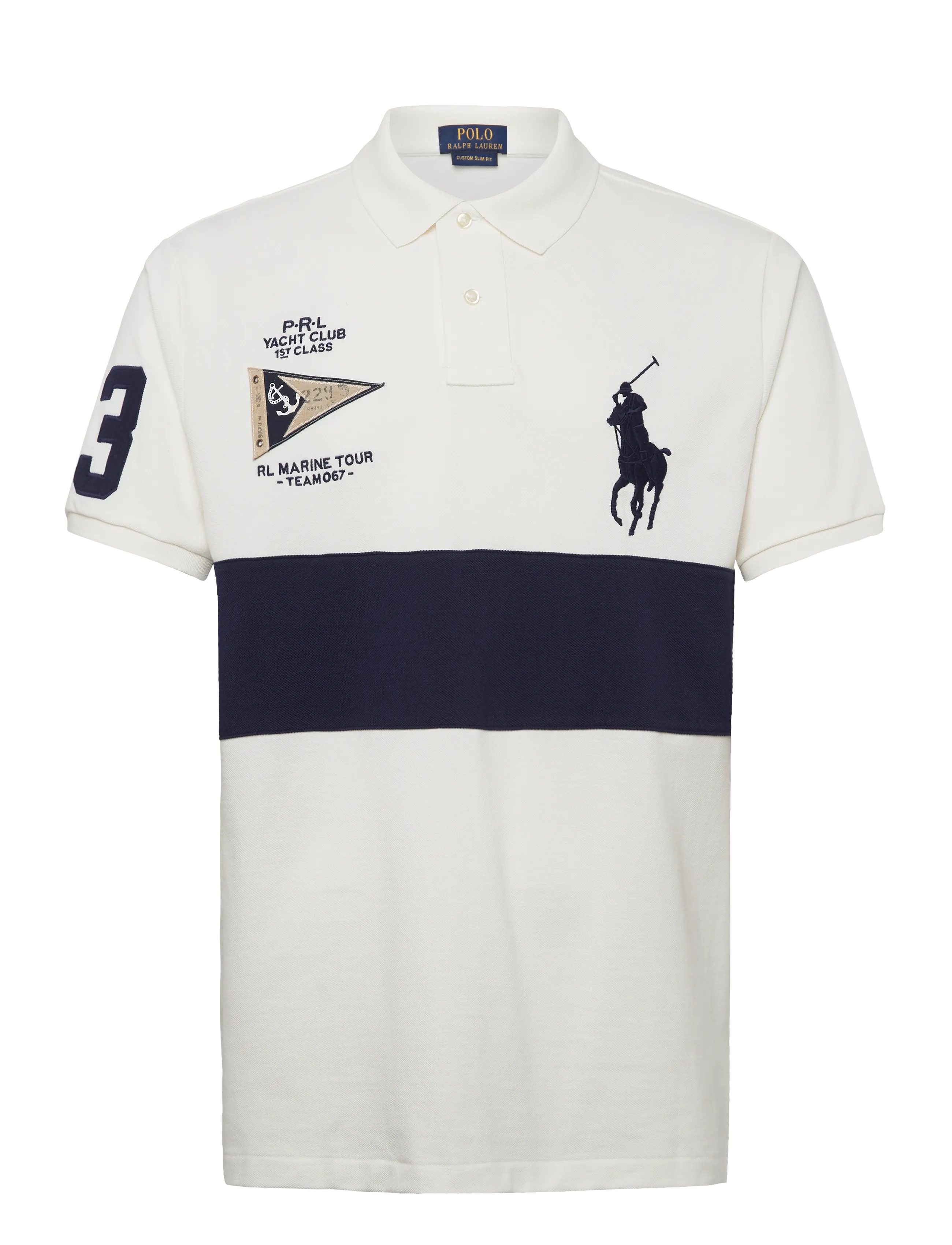 Polo Ralph Lauren Custom Slim Fit Big Pony Mesh Polo Shirt, XL, White, Sport Polos > Sport Short-sleeved Polos, Herre