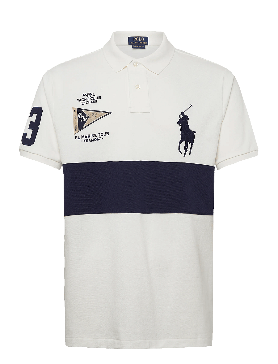 Polo Ralph Lauren - Custom Slim Fit Big Pony Mesh Polo Shirt - oberteile & t-shirts - nevis/ newport na - 0