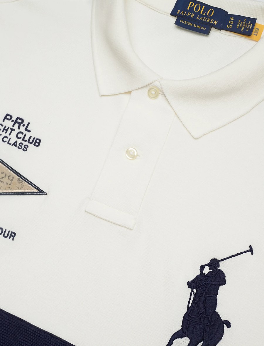 Polo Ralph Lauren - Custom Slim Fit Big Pony Mesh Polo Shirt - oberteile & t-shirts - nevis/ newport na - 2