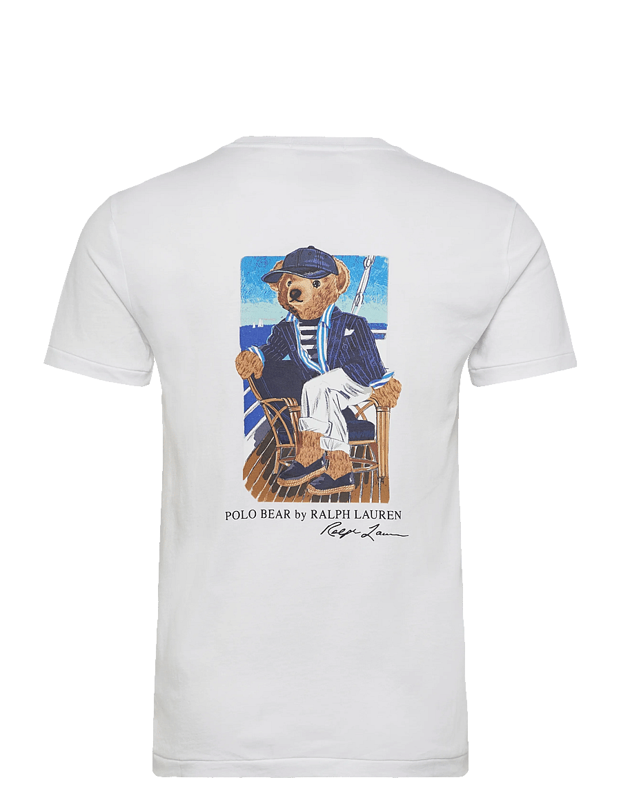 Polo Ralph Lauren - Custom Slim Fit Polo Bear T-Shirt - kurzärmelig - newport bear-whit - 1