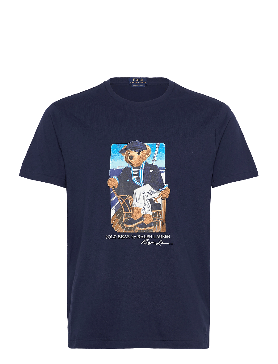 Polo Ralph Lauren - Custom Slim Fit Polo Bear T-Shirt - kortärmade t-shirts - newport bear- new - 0