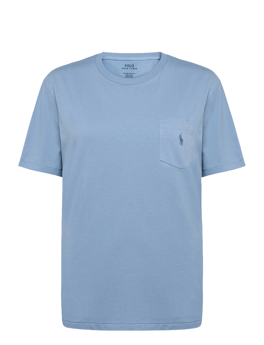 Polo Ralph Lauren - 26/1 JERSEY-KNT-T-SHIRT - kurzärmelige t-shirts - chambray blue/c75 - 0