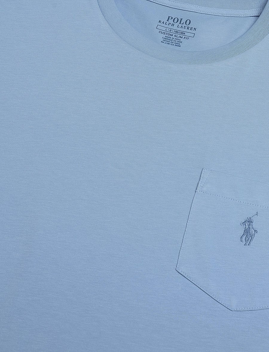 Polo Ralph Lauren - 26/1 JERSEY-KNT-T-SHIRT - kurzärmelige t-shirts - chambray blue/c75 - 2