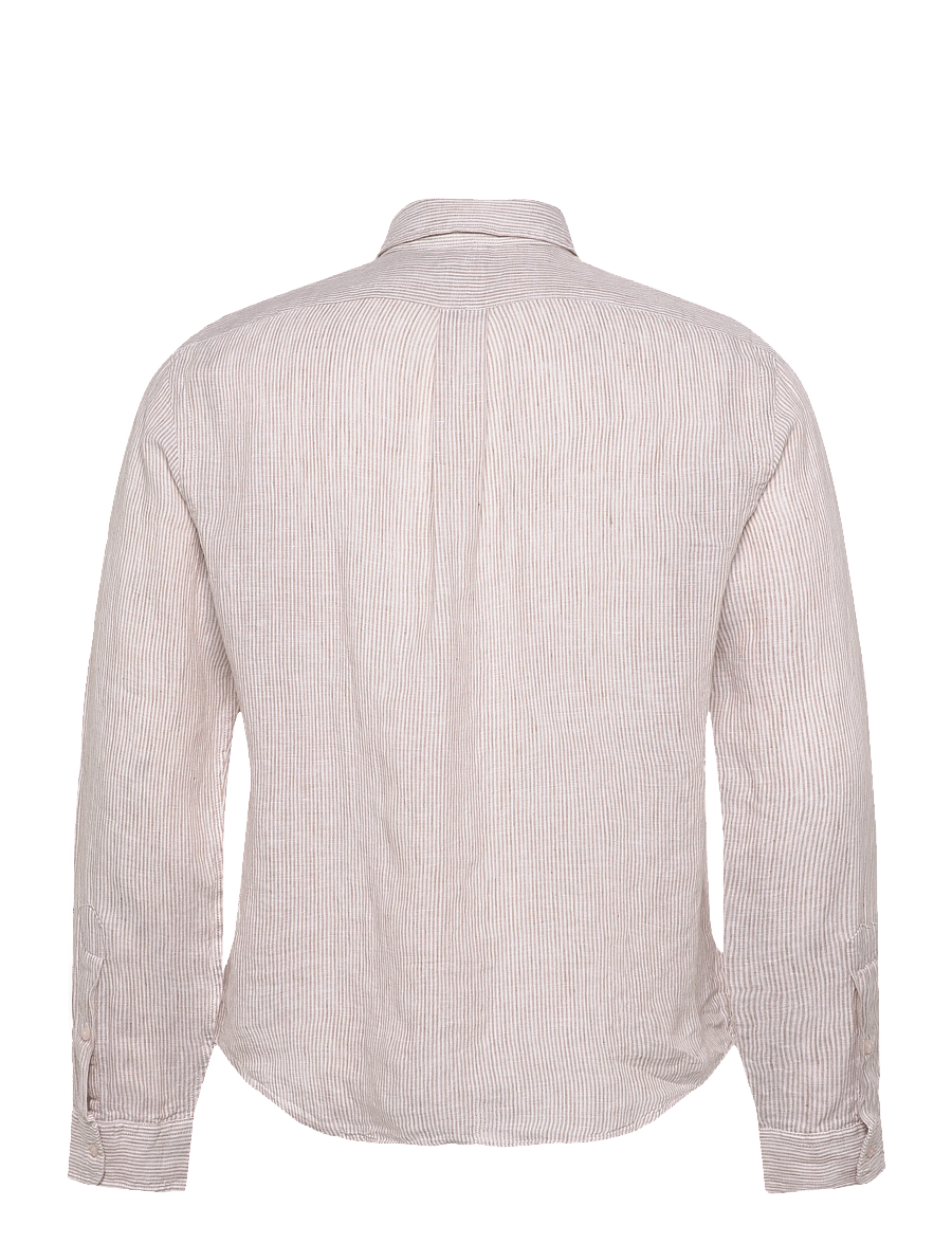 Polo Ralph Lauren - Custom Fit Striped Linen Shirt - hørskjorter - 6671h coastal bei - 1