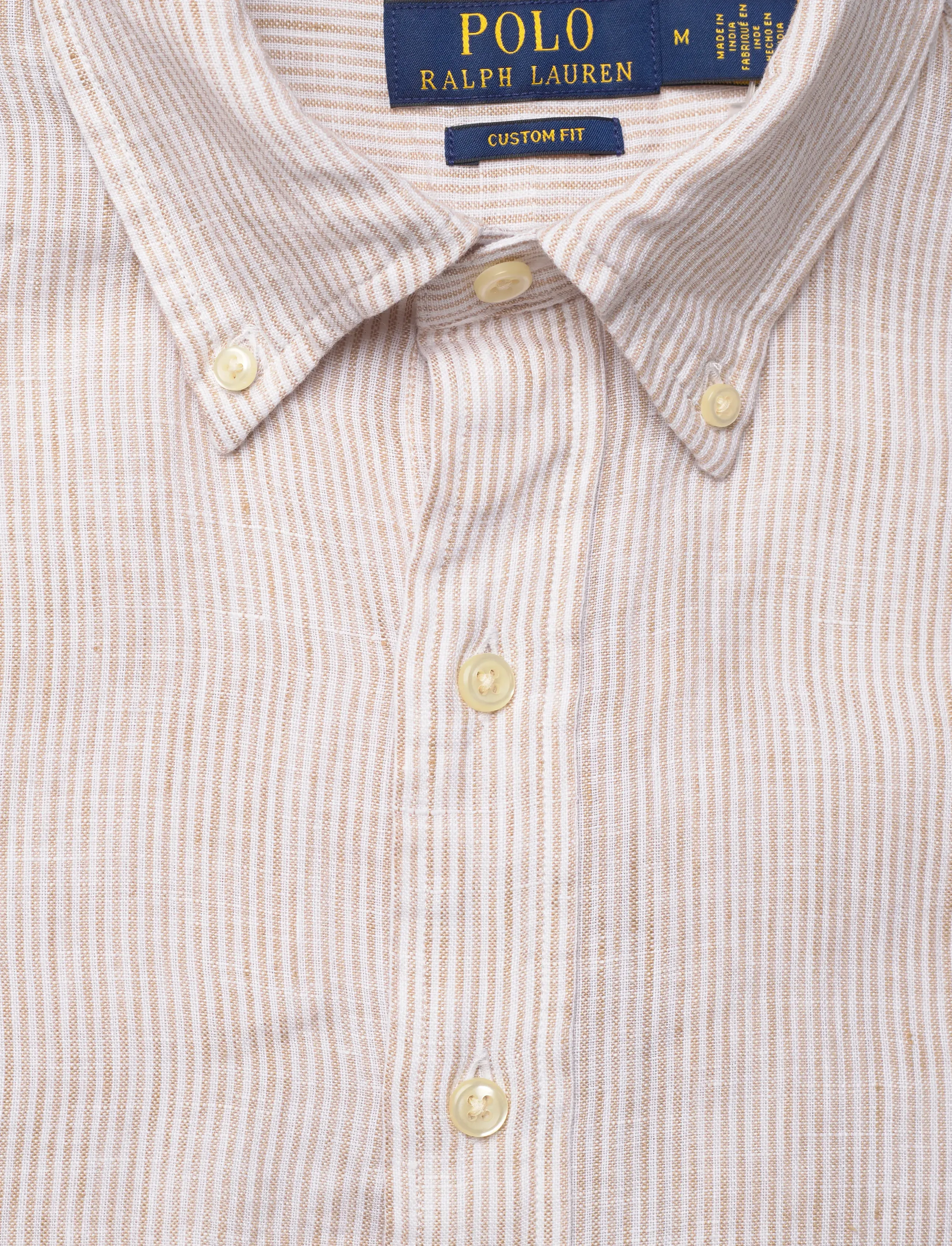 Polo Ralph Lauren - Custom Fit Striped Linen Shirt - linen shirts - 6671h coastal bei - 2