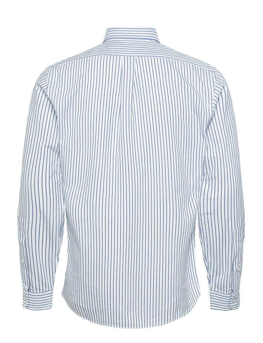 Polo Ralph Lauren - Custom Fit Seersucker Oxford Shirt - stribede skjorter - 7124c white bsr b - 1
