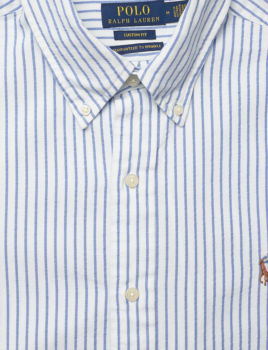 Polo Ralph Lauren - Custom Fit Seersucker Oxford Shirt - stribede skjorter - 7124c white bsr b - 2