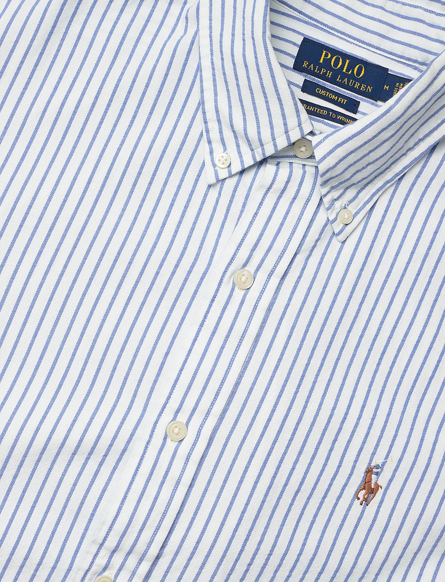 Polo Ralph Lauren - Custom Fit Seersucker Oxford Shirt - stribede skjorter - 7124c white bsr b - 3