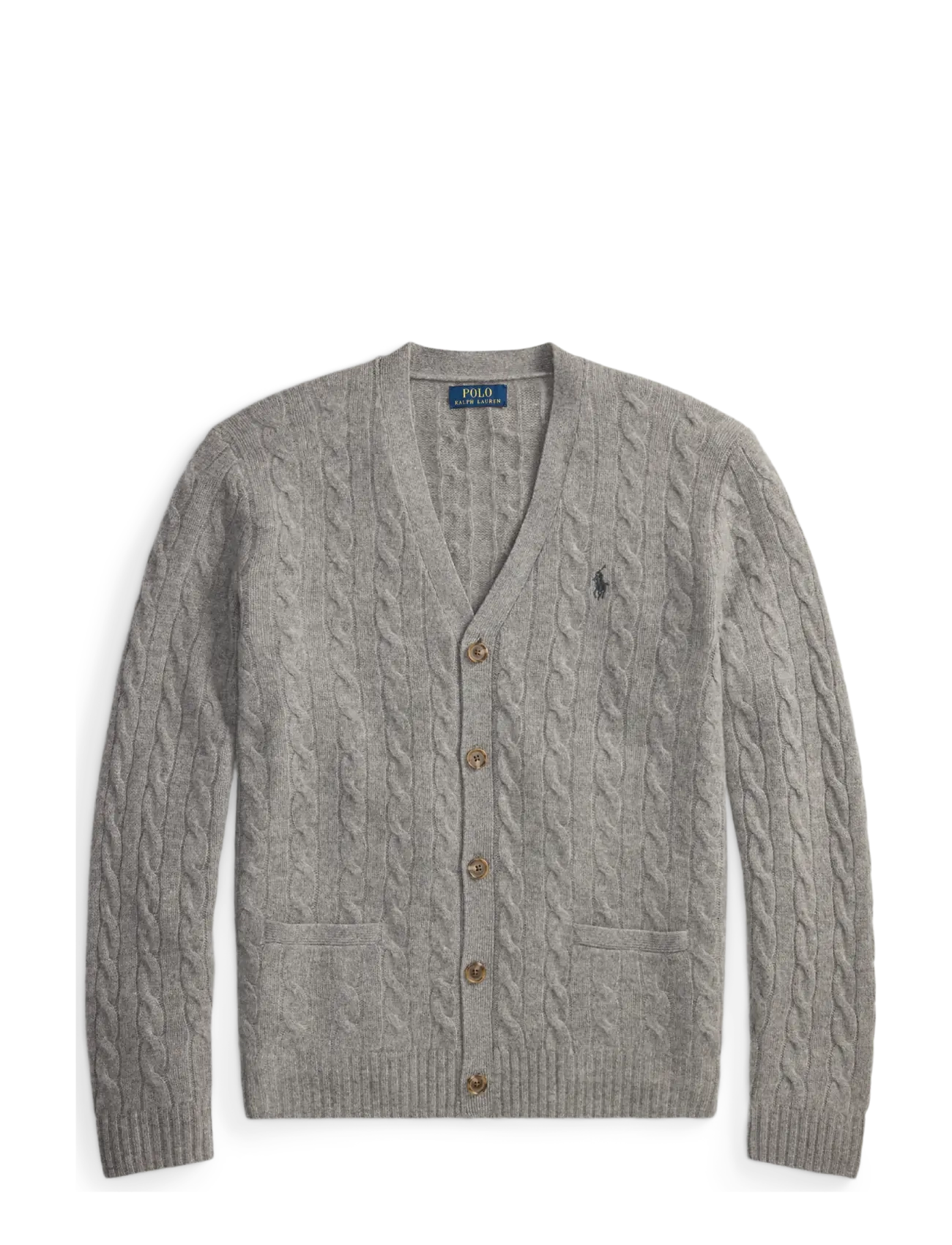Polo Ralph Lauren Cable-Knit Wool-Cashmere Cardigan - Cardigans - FAWN GREY HEATHER / grey