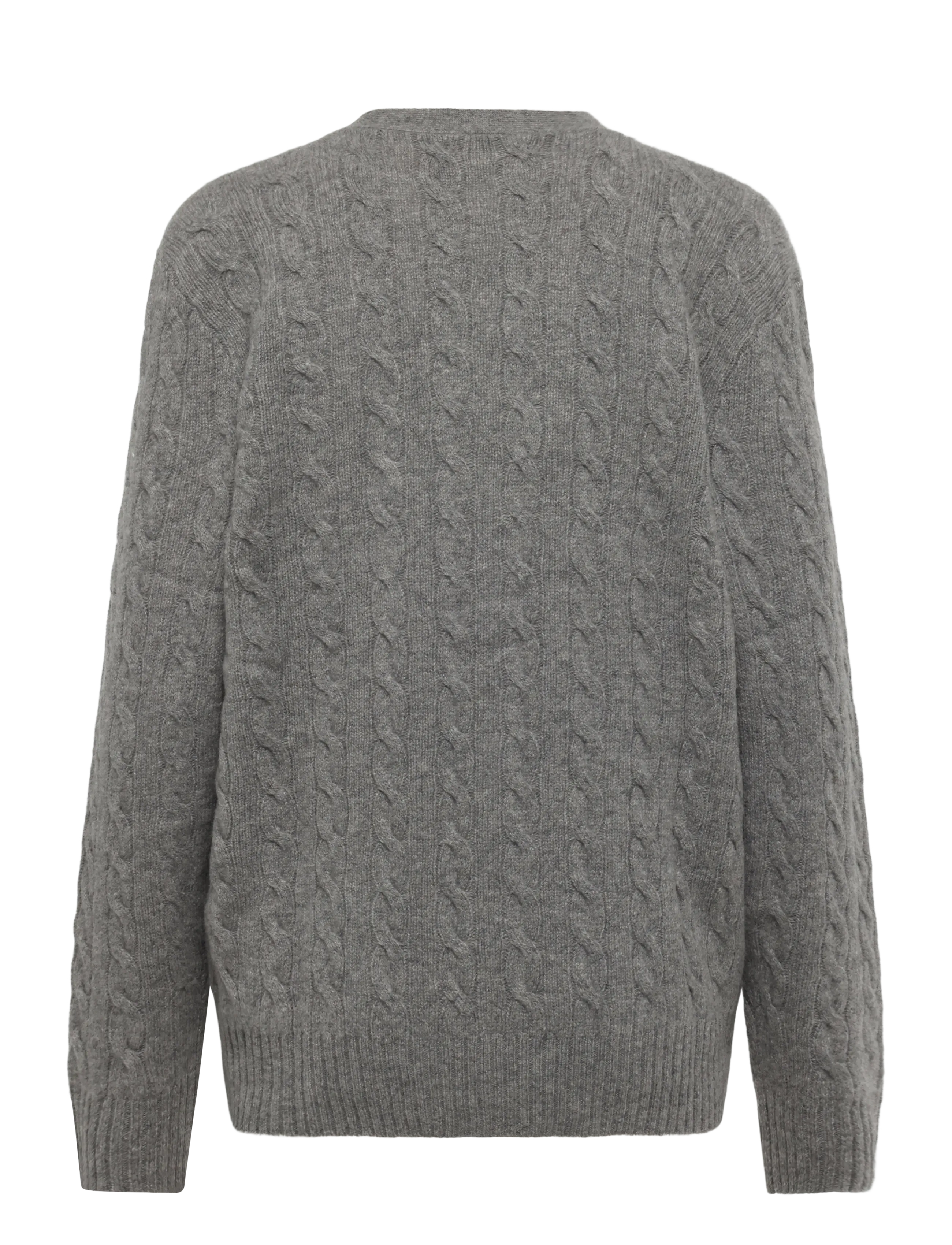 Polo Ralph Lauren - Cable-Knit Wool-Cashmere Cardigan - cardigans - fawn grey heather - 3