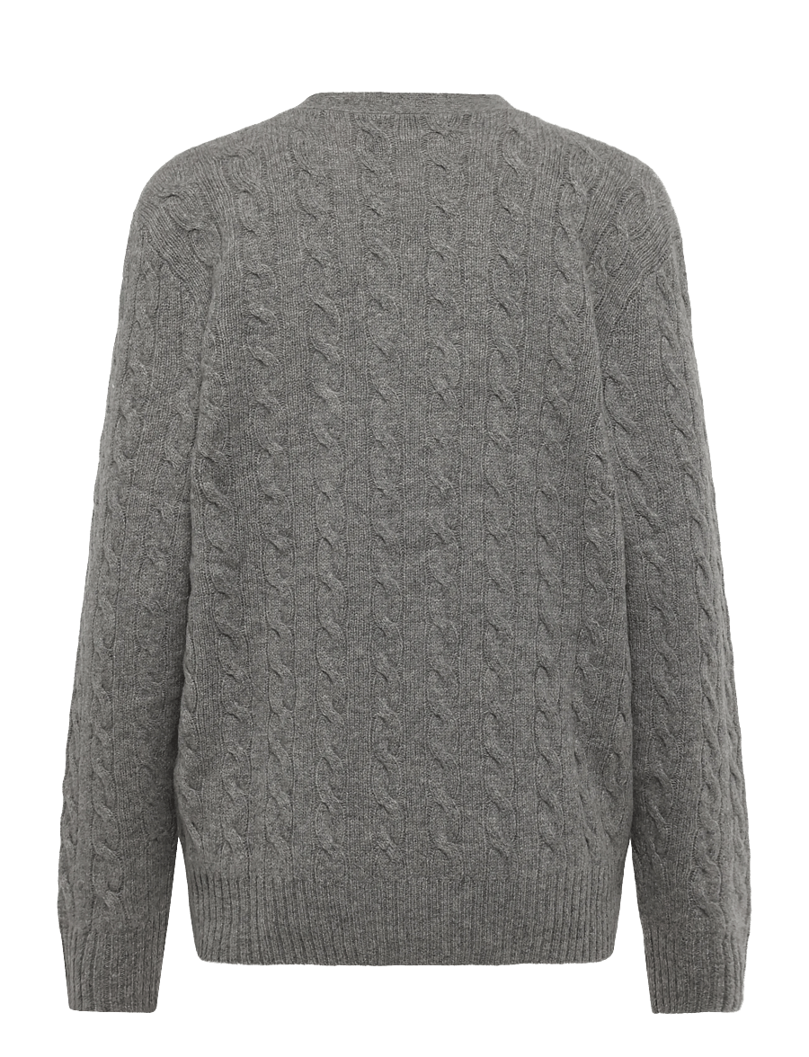 Polo Ralph Lauren - Cable-Knit Wool-Cashmere Cardigan - cardigans - fawn grey heather - 3