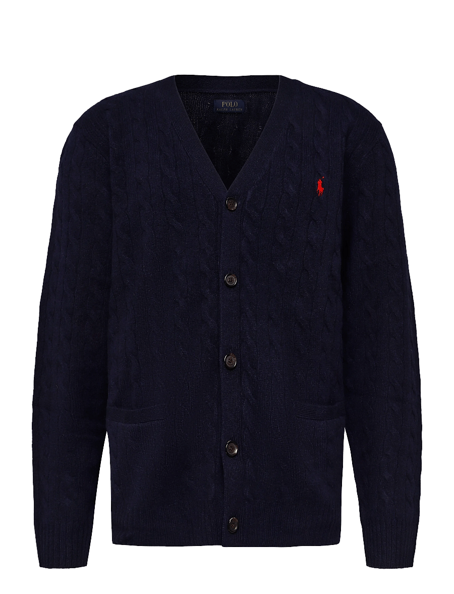 Polo Ralph Lauren - Cable-Knit Wool-Cashmere Cardigan - cardigans - hunter navy - 1