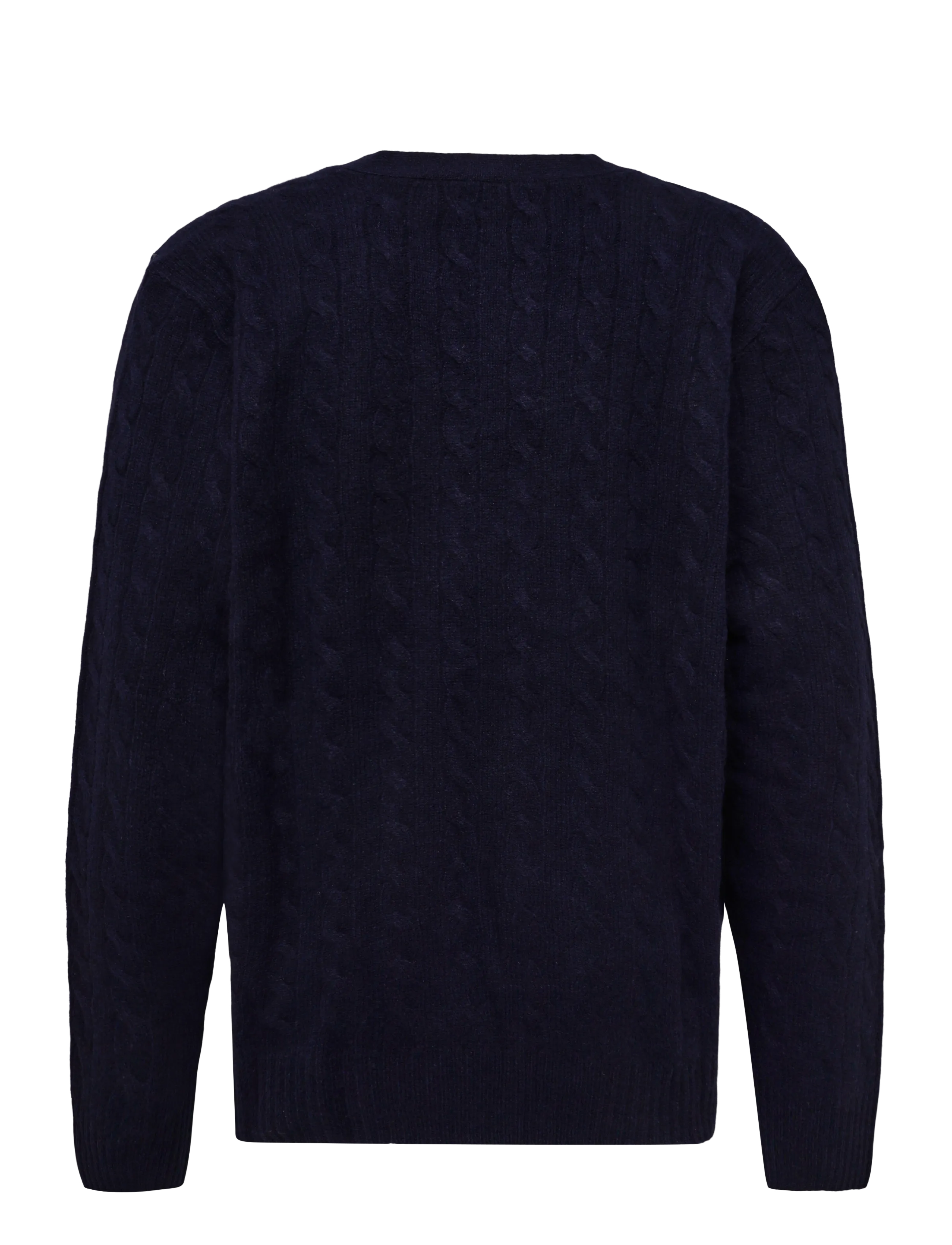 Polo Ralph Lauren - Cable-Knit Wool-Cashmere Cardigan - cardigans - hunter navy - 2