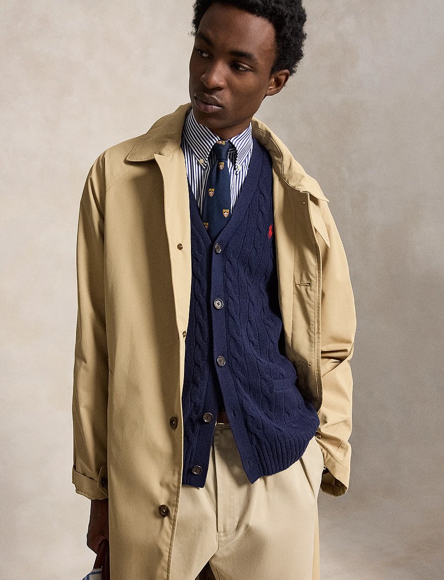 Polo Ralph Lauren - Cable-Knit Wool-Cashmere Cardigan - cardigans - hunter navy - 3