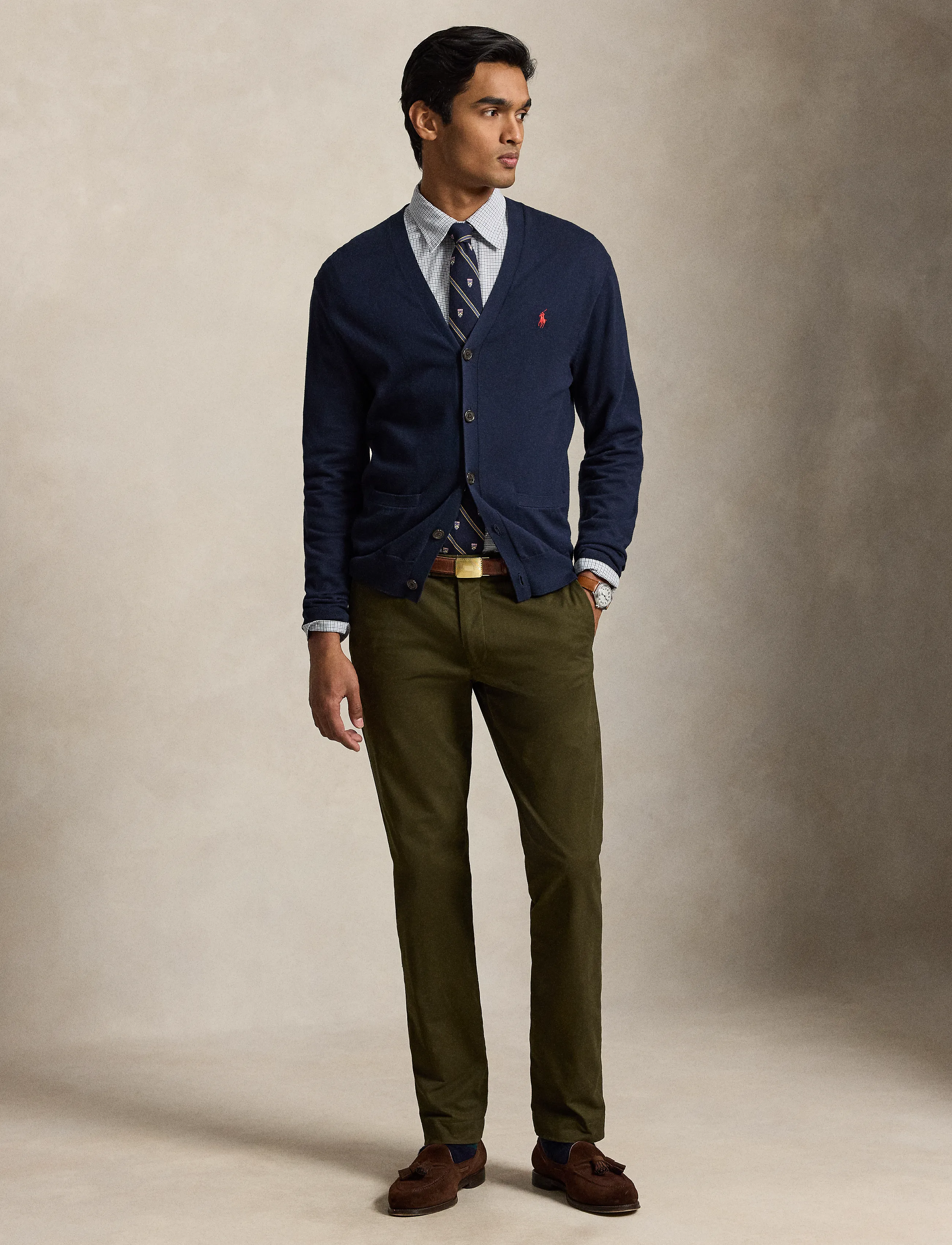 Polo Ralph Lauren Greenwich Slim Fit Stretch Chino Pant - Trousers - DARK LODEN / khaki/green