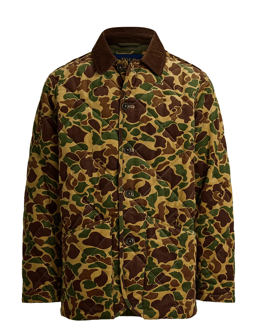 Polo Ralph Lauren - Camo-Print Quilted Corduroy Barn Coat - quiltede - frogskin camo - 1